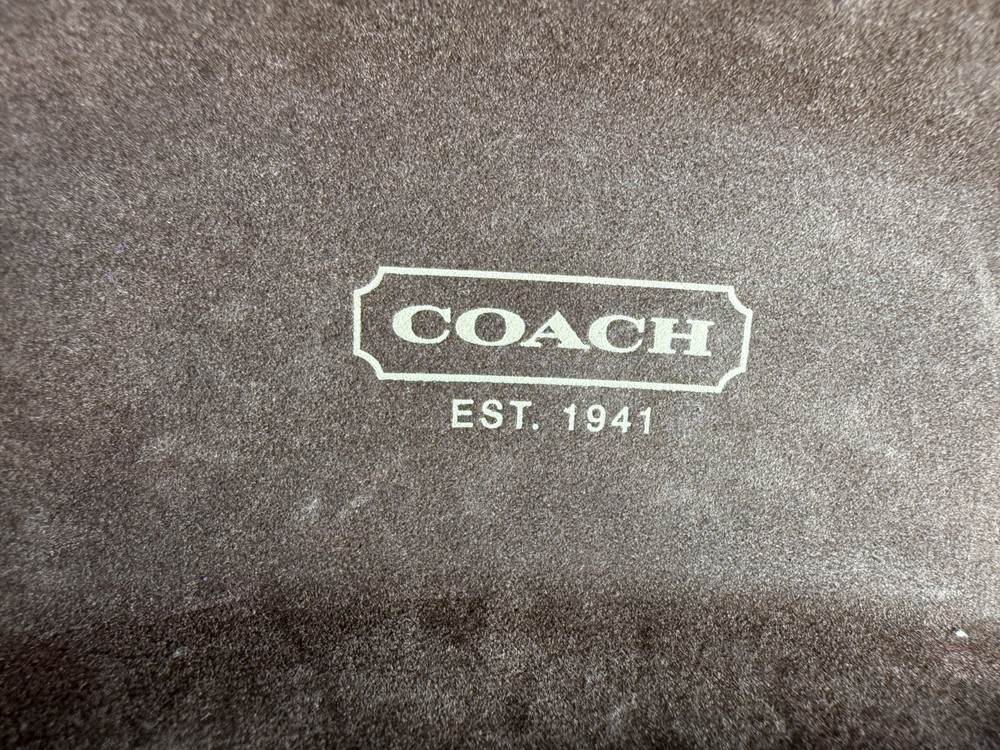 Coach Sunglasses Case Hard Clamshell Logo Brown Tan