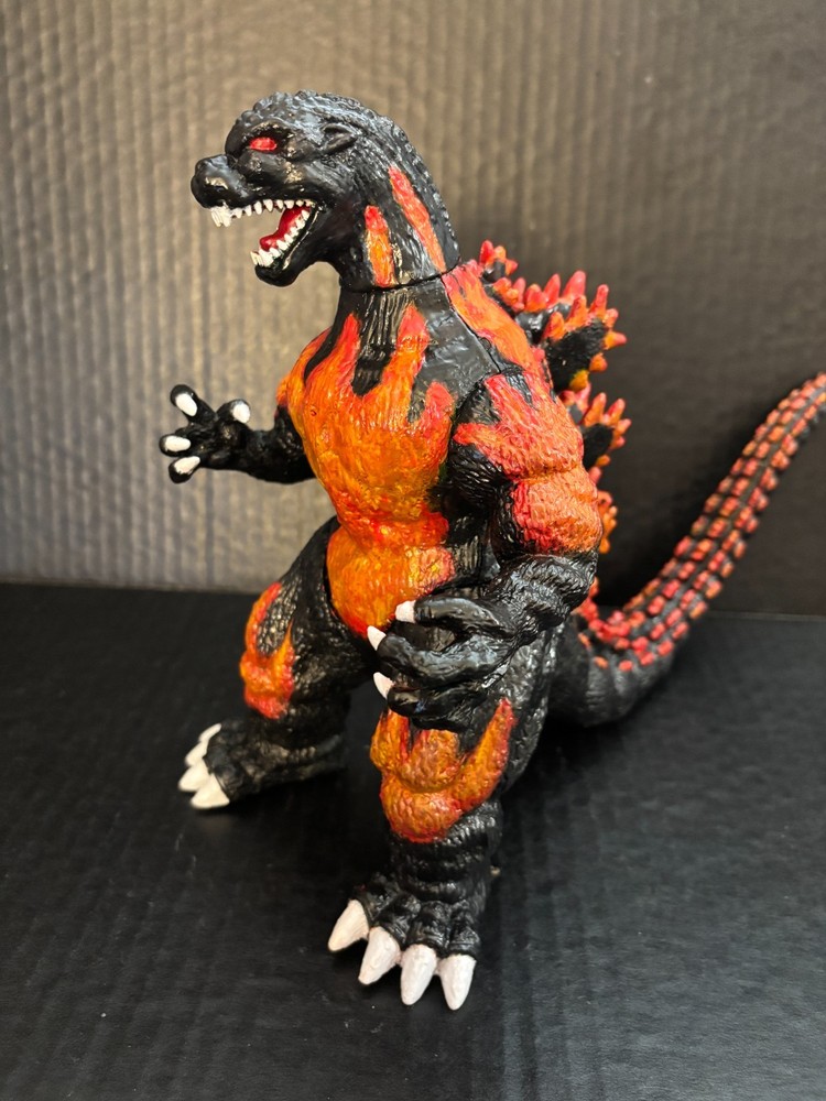 Trendmasters Godzilla 9"-10" 1994 Custom "BURNING GODZILLA" Figure (Restored).
