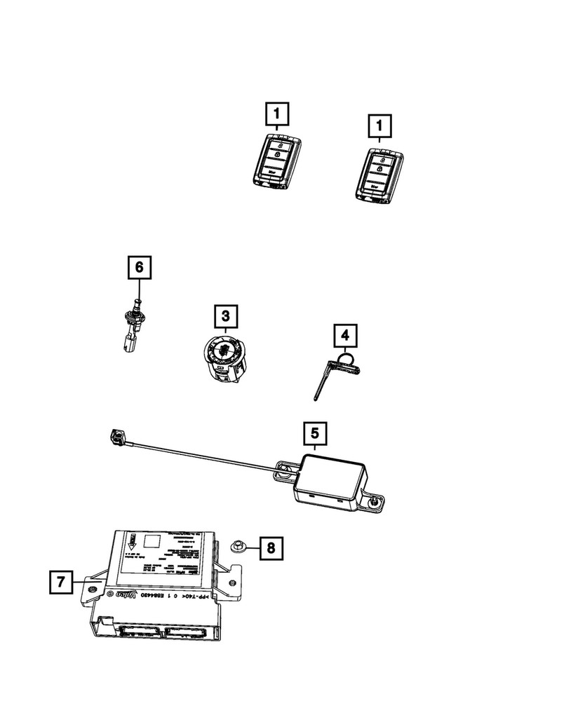 Genuine Mopar Blank Key 68519237AA