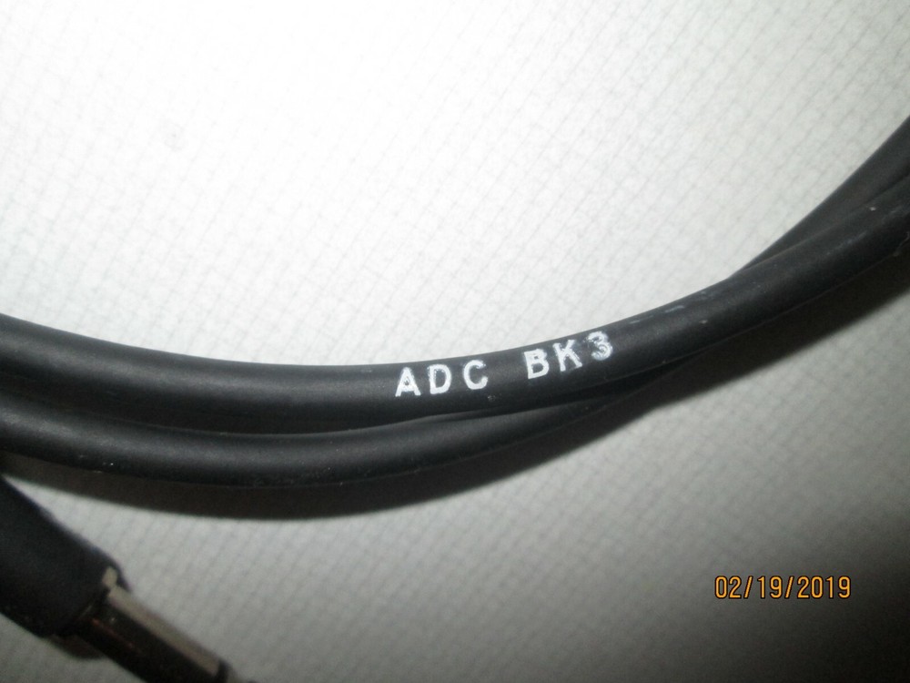 ADC BK3 patch cord. 3 feet. Black
