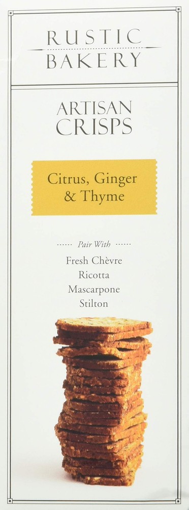 Rustic Bakery Citrus Ginger Thyme Crisps 5 Ounce Artisan Crackers