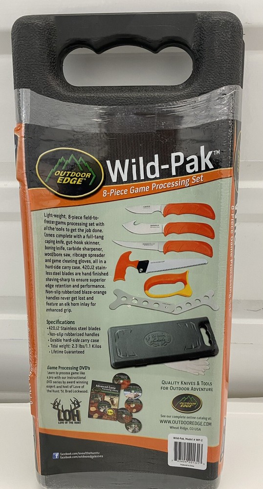 Outdoor Edge WP-2 Wild Pak Game Processing Set - 8 Piece
