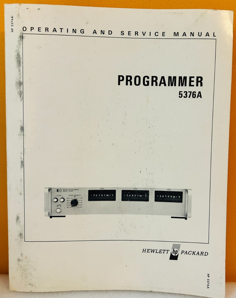 HP 05376-90031 1971 Programmer 5376A Operating & Service Manual.