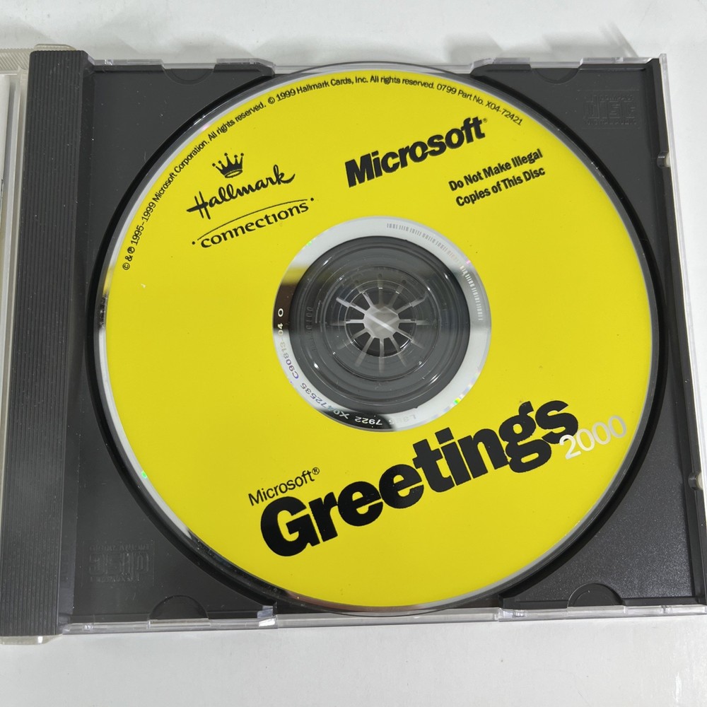 HALLMARK CONNECTIONS MICROSOFT GREETINGS 2000 SOFTWARE