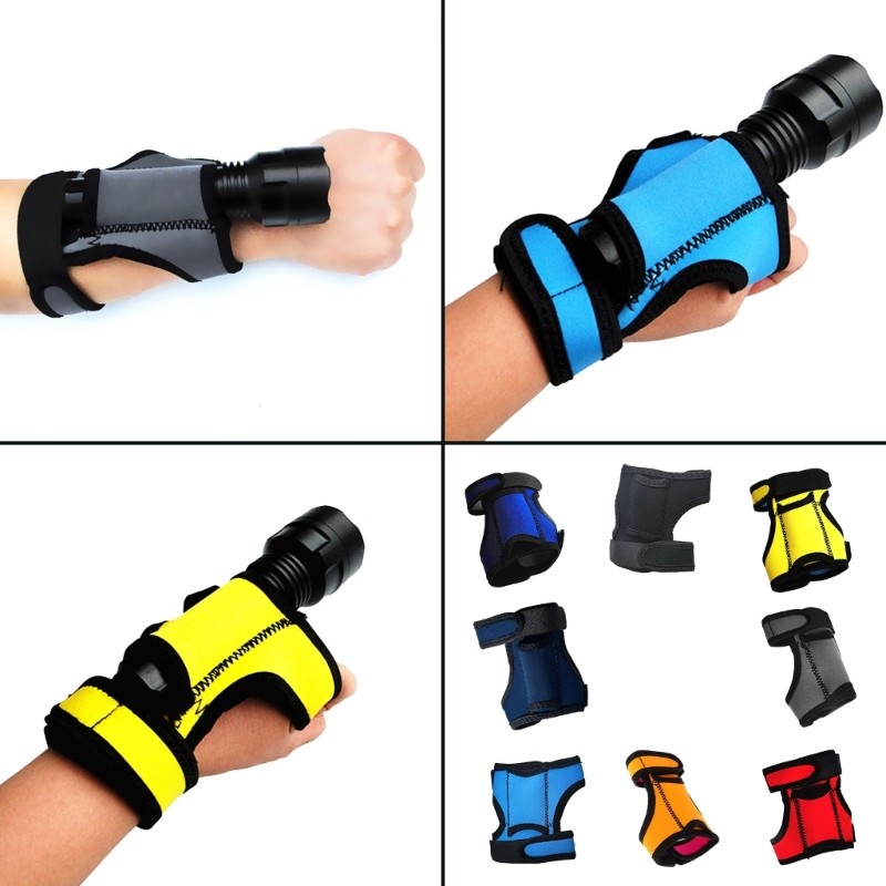 Arm Flashlight Strap Adjustable Flashlight Glove Holder Hands Frees Torch Glove