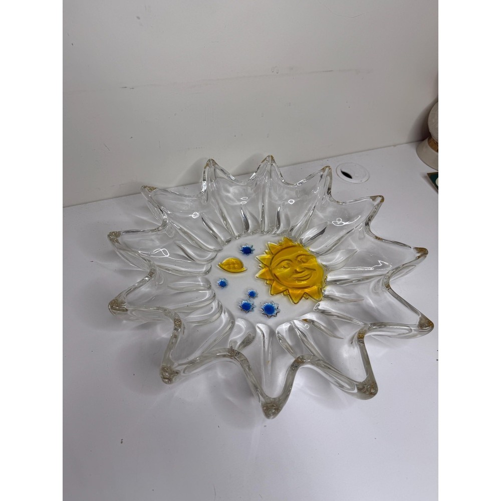 Studio Nova Art Glass Serving Tray Solar Eclipse 14.5 WALTHER Germany
