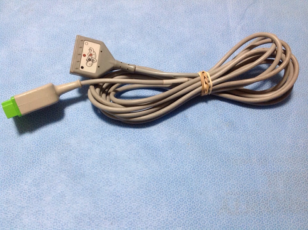 GE Multi-Link ECG Cable 3 lead neonatal DIN, AHA Ref 2017004-001