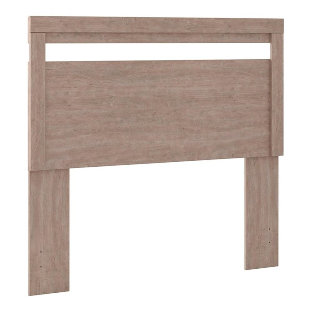 Bowery Hill Modern Engineered Wood Full Panel Headboard in Gray