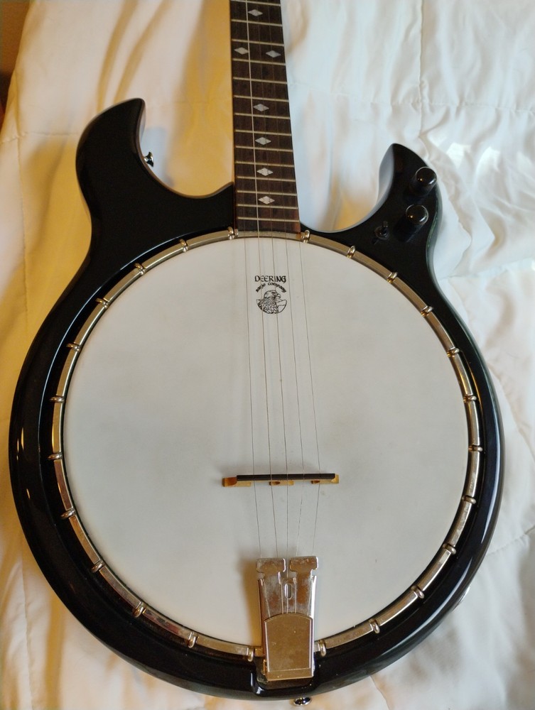 Deering Crossfire Banjo 5 String Electric Excellent In Original Case 5-String