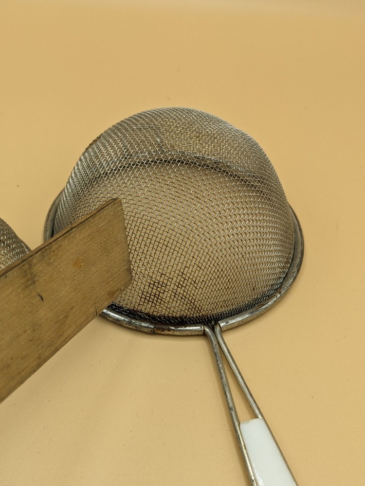 Vintage Fackelmann Sieve Screen Strainer Set Of 2 Diff Diameter Wire Mesh Basket