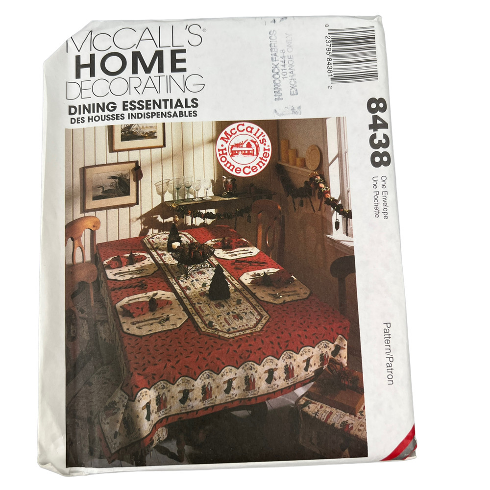 McCall's Home Decorating 8438 Dining Essentials Uncut Pattern