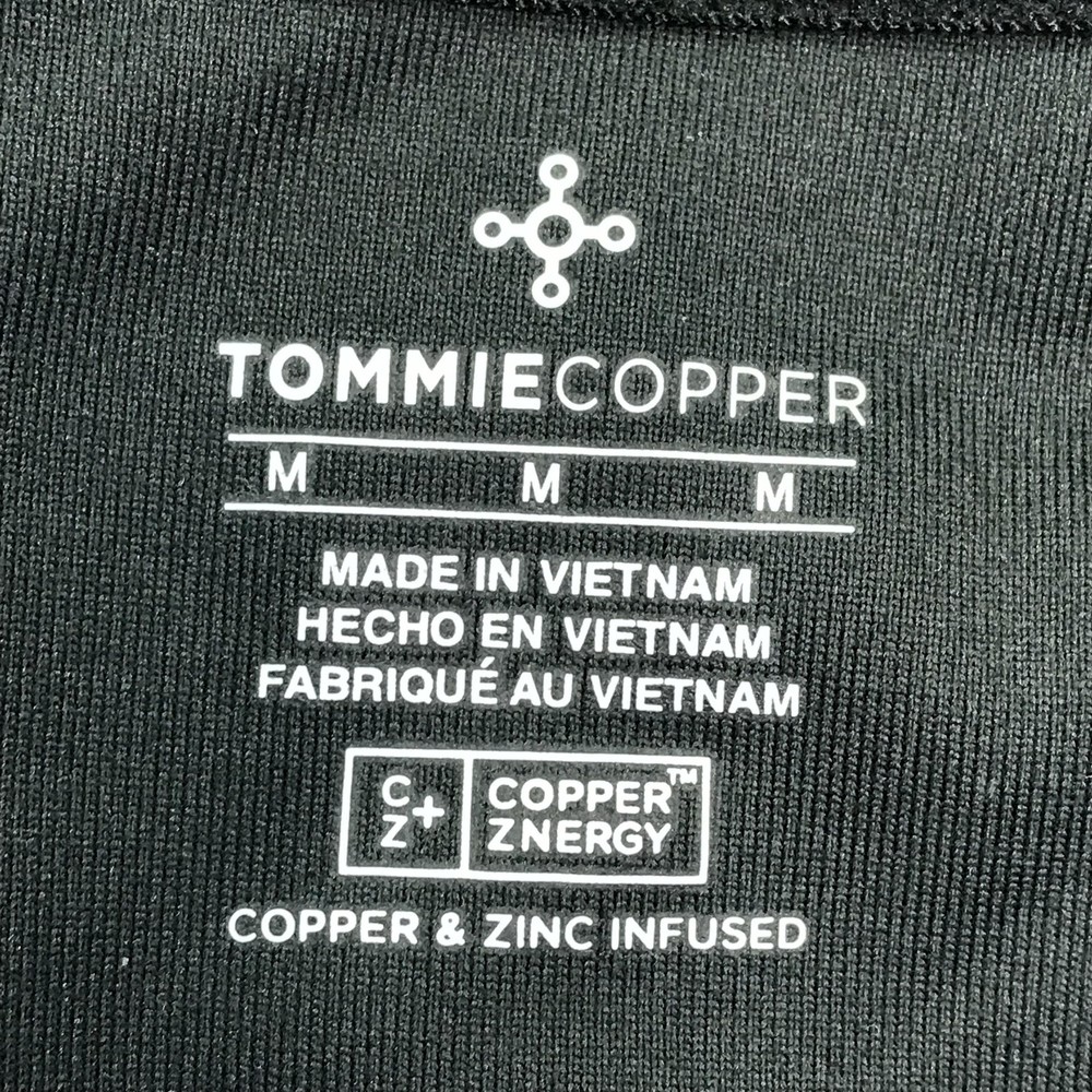Tommie Copper Jacket Mens Medium Black Lower Back Support Compression Zip