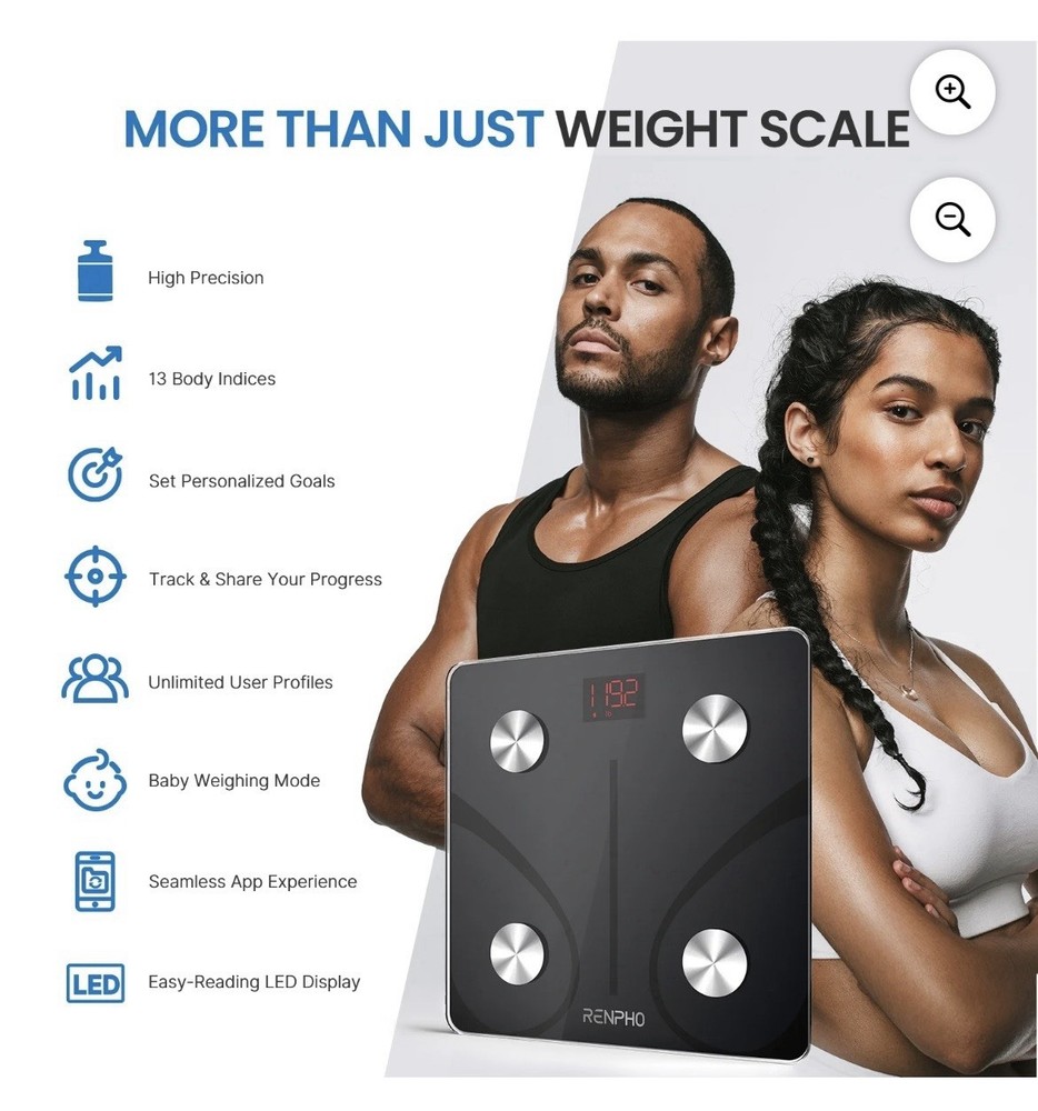 Renpho Smart scale for body weight.