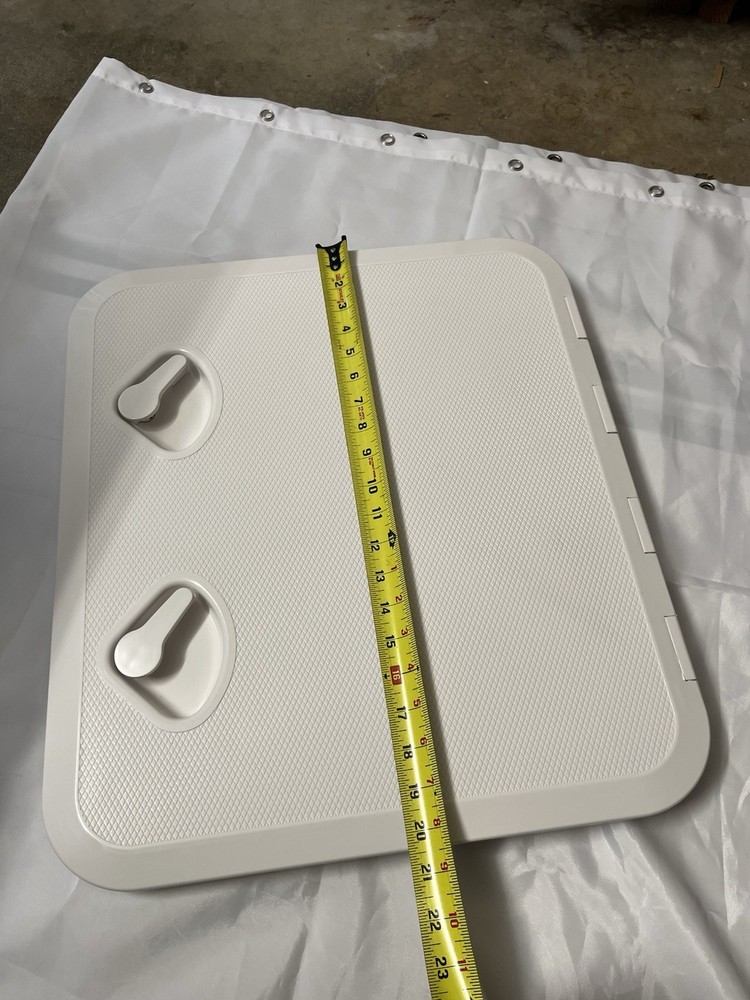 20.5"x18" ABS Boat Deck Access Hatch with Lid, White