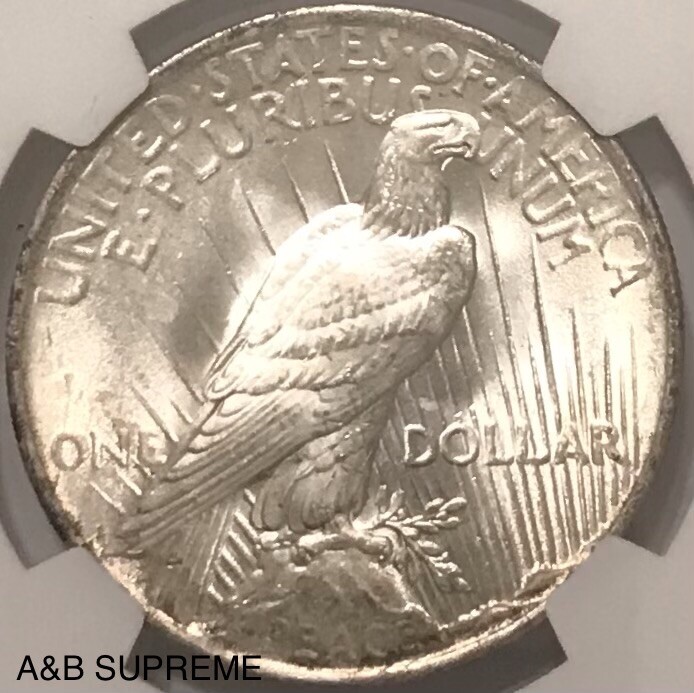 1923 Peace Dollar NGC MS 63 With Strong Mint Luster