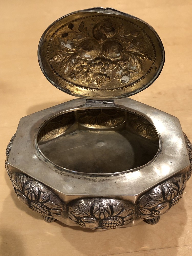 Continental Antique Silver Decorative Box