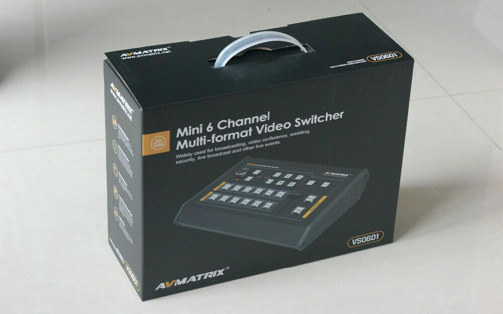 Avmatrix VS0601 6-Channel SDI-HDMI Multi-format Video Switcher T-Bar Control