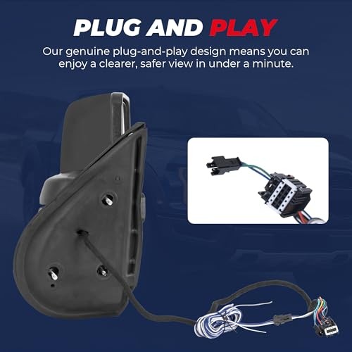 Left and Right Mirrors Compatible with 2002-2008 2003-2009 Black Turn Light