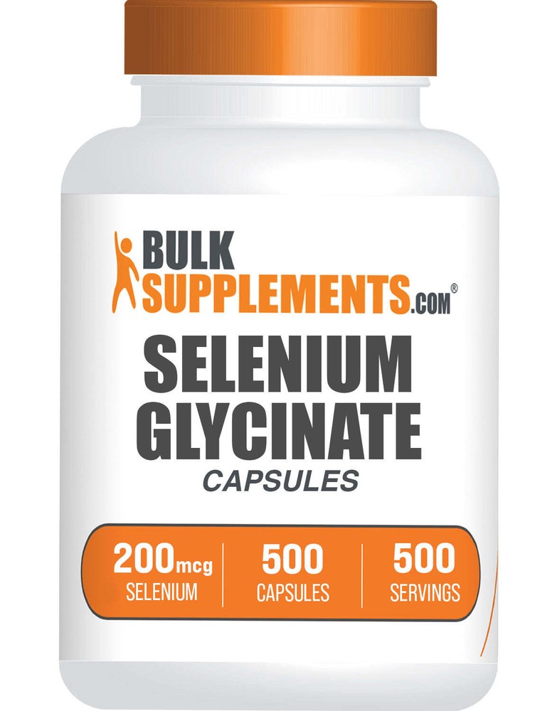 BulkSupplements Selenium Glycinate 500 Capsules - 200mcg Per Serving