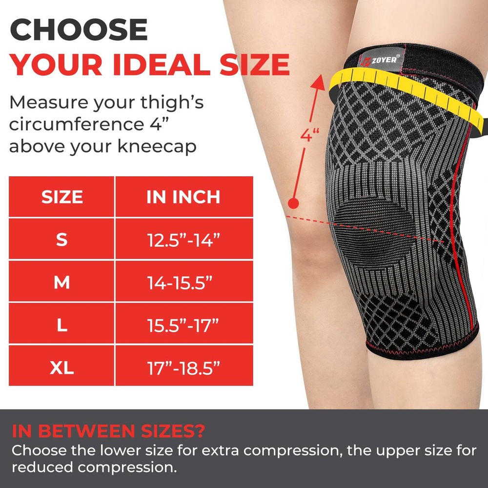 ZOYER Performance Knee Sleeve with EVA Pad