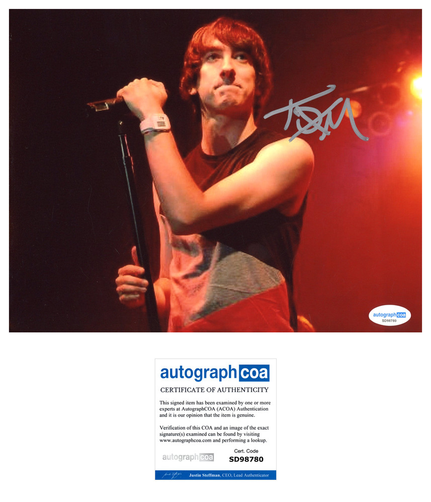 * TOM HIGGENSON * signed 8x10 photo * PLAIN WHITE T'S * ACOA *