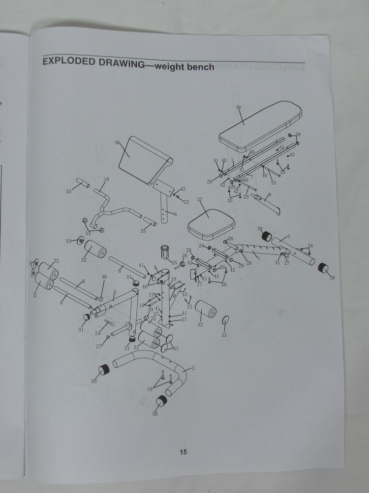 Front Stabilizer for RS60 Weight Bench w/ Rack Replacement Part (Authentic OEM)