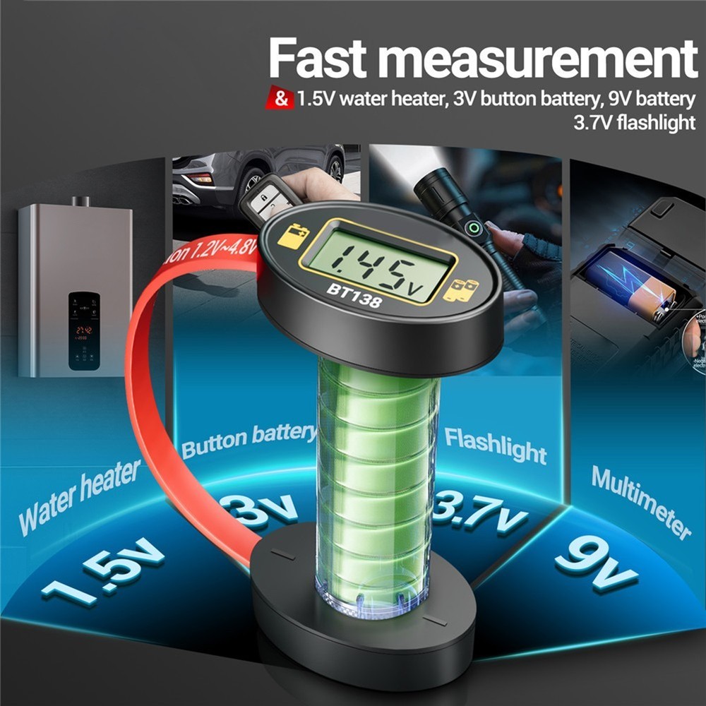 Lithium Battery Capacity Tester with Digital Display for Fast Power Check