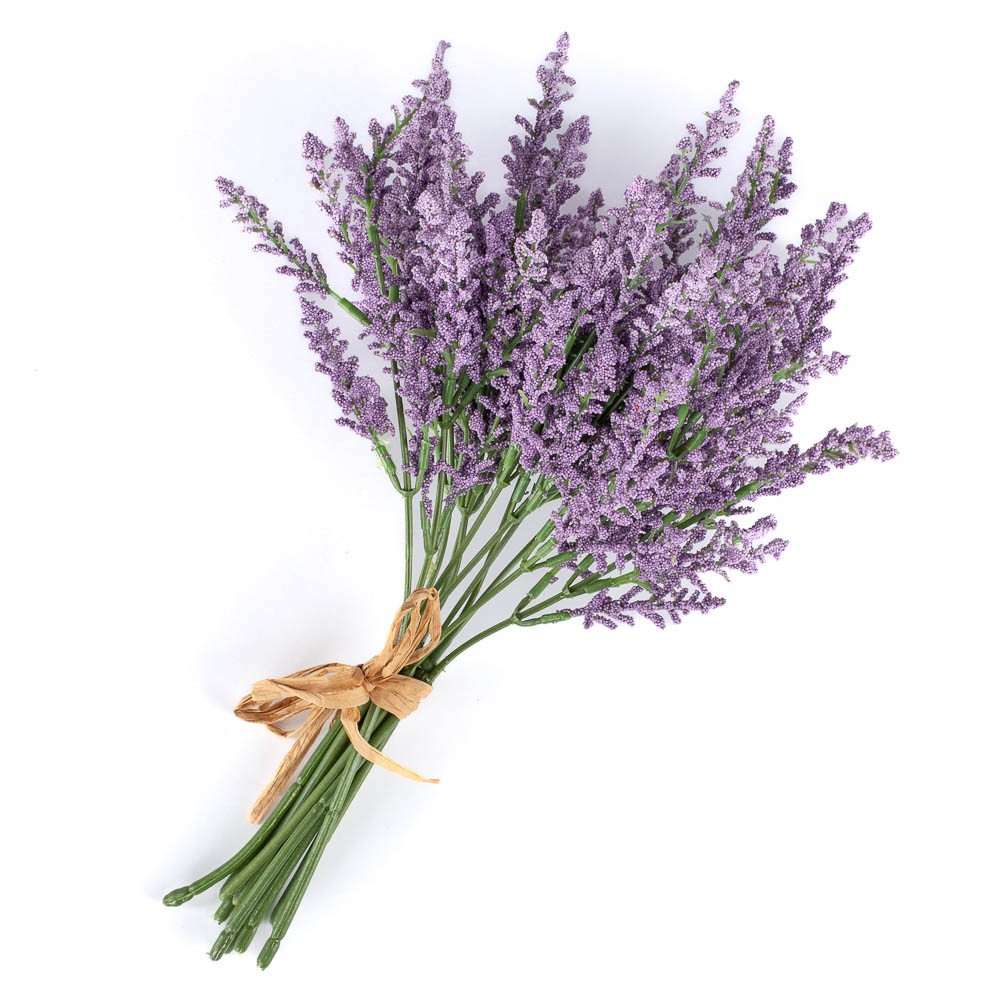 14" Artificial Lavender Heather Decorative Floral Bundle