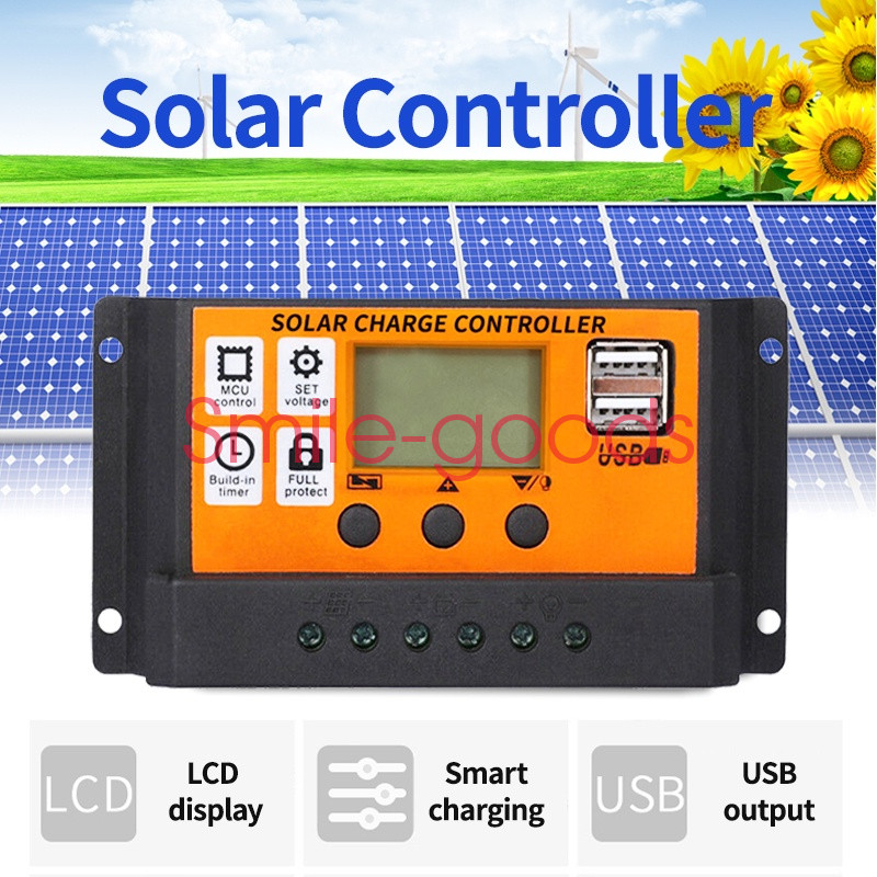 100A PWM Solar Panel Kit Regulator Charge Controller Auto Focus Tracking 12/24V