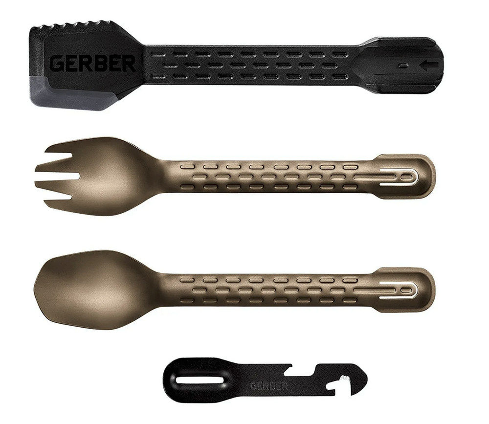 Gerber ComplEAT Utensil Set - Fork - Spoon - Spatula - Multitool - Can Opener