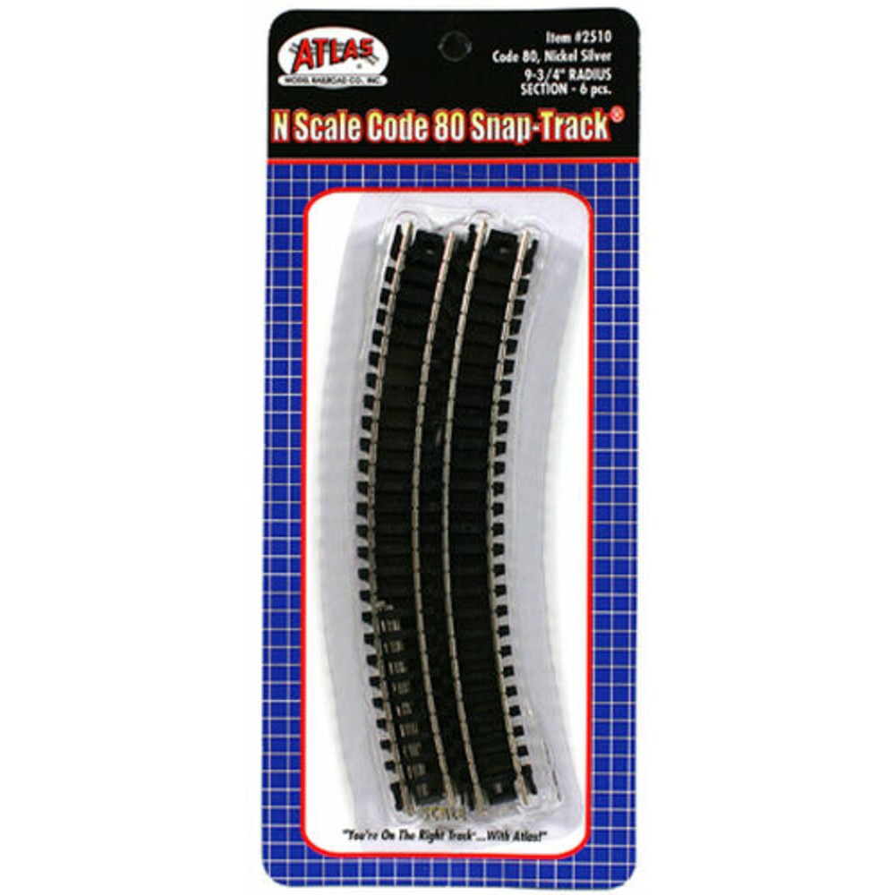 Atlas Trains 2510 N Code 80 9.75 Radius Curve 6