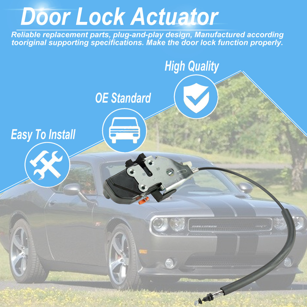 Front Driver Left Door Lock Latch Assembly Actuator For 11-2014 Dodge Challenger