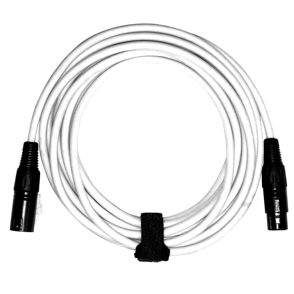 Gravity GMS23W DJ Pro Audio Microphone Stand w/Round Base in White + XLR Cable