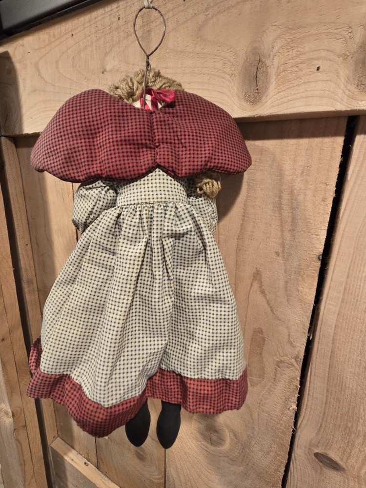 Primitive Rustic Angel Hanging Doll. Very Nice.
