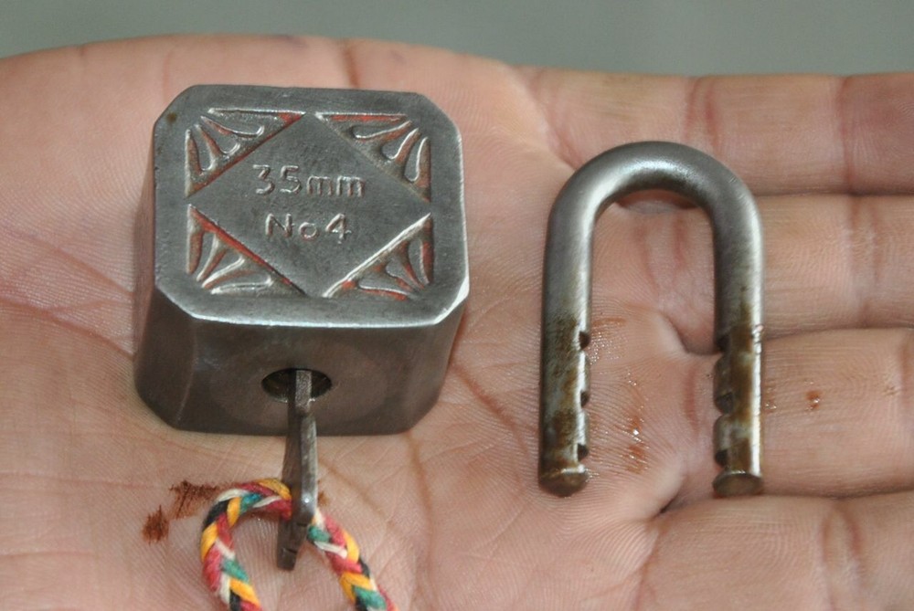 Vintage Iron VULCO Solid Unique Shape No.4 35MM Handcrafted Padlock