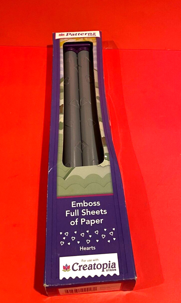 Xyron Patternz Full Emboss Rollers for Creatopia, Hearts Design