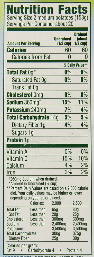 Del Monte Whole New Potatoes, 8 Count