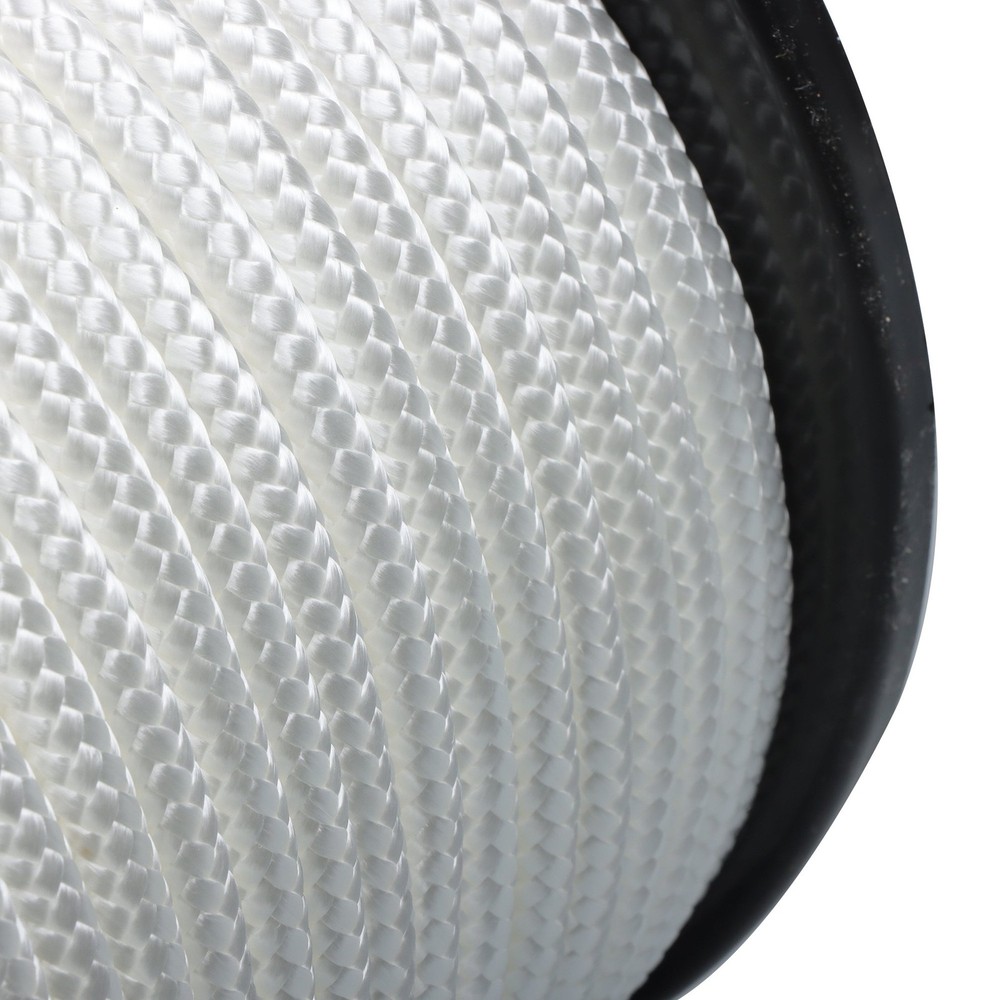 3/8" × 250' Multipurpose White Nylon Rope Sturdy Spool Solid Braid Rope