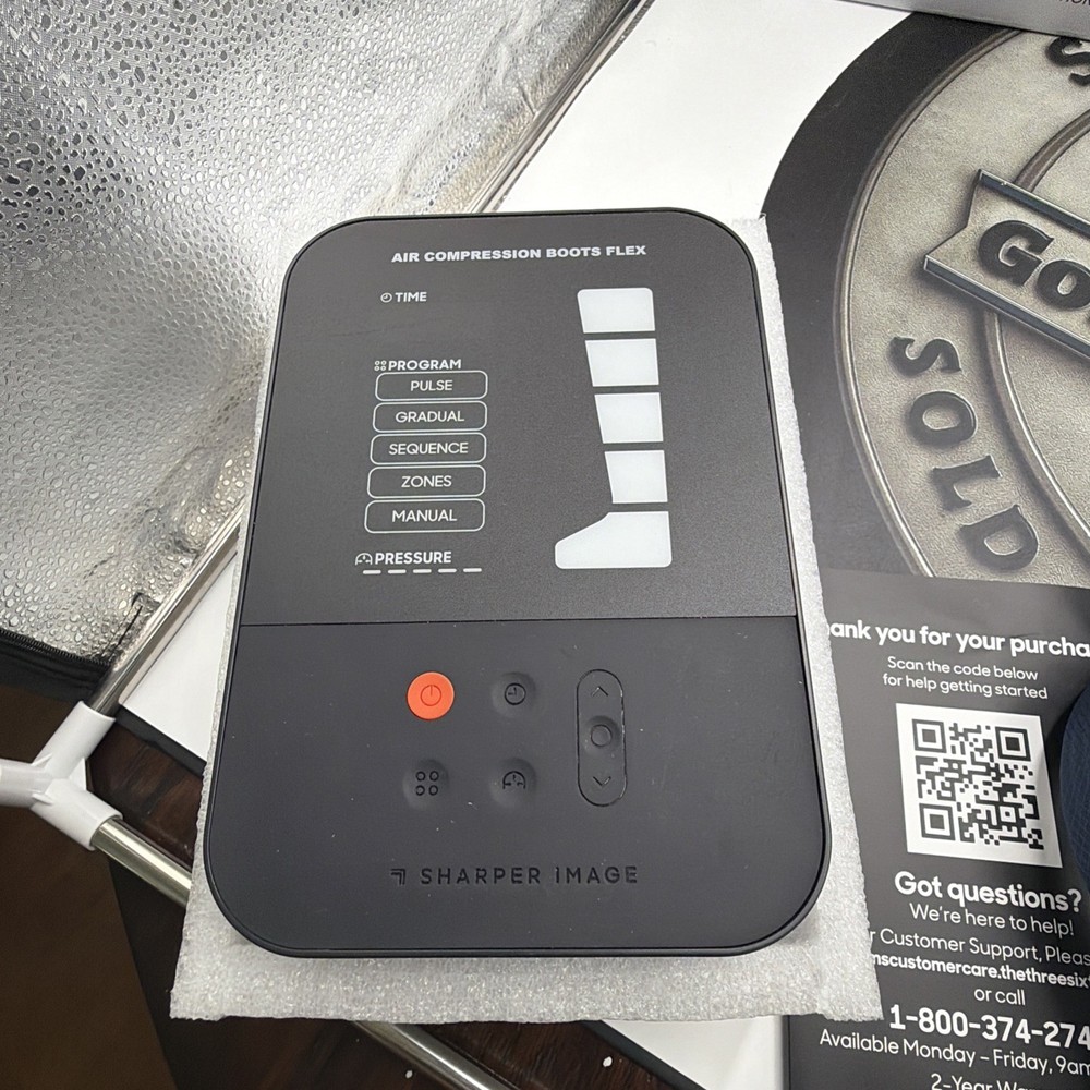 Sharper Image Air Compression Boots Flex Leg Recovery System Small/Medium (Blue)