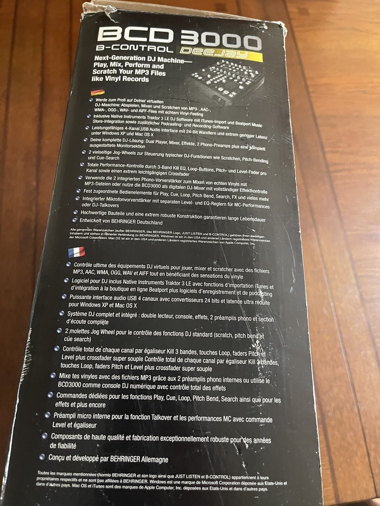 Behringer ~ BCD-3000 B-Control Deejay ~ 4-channel DJ Controller