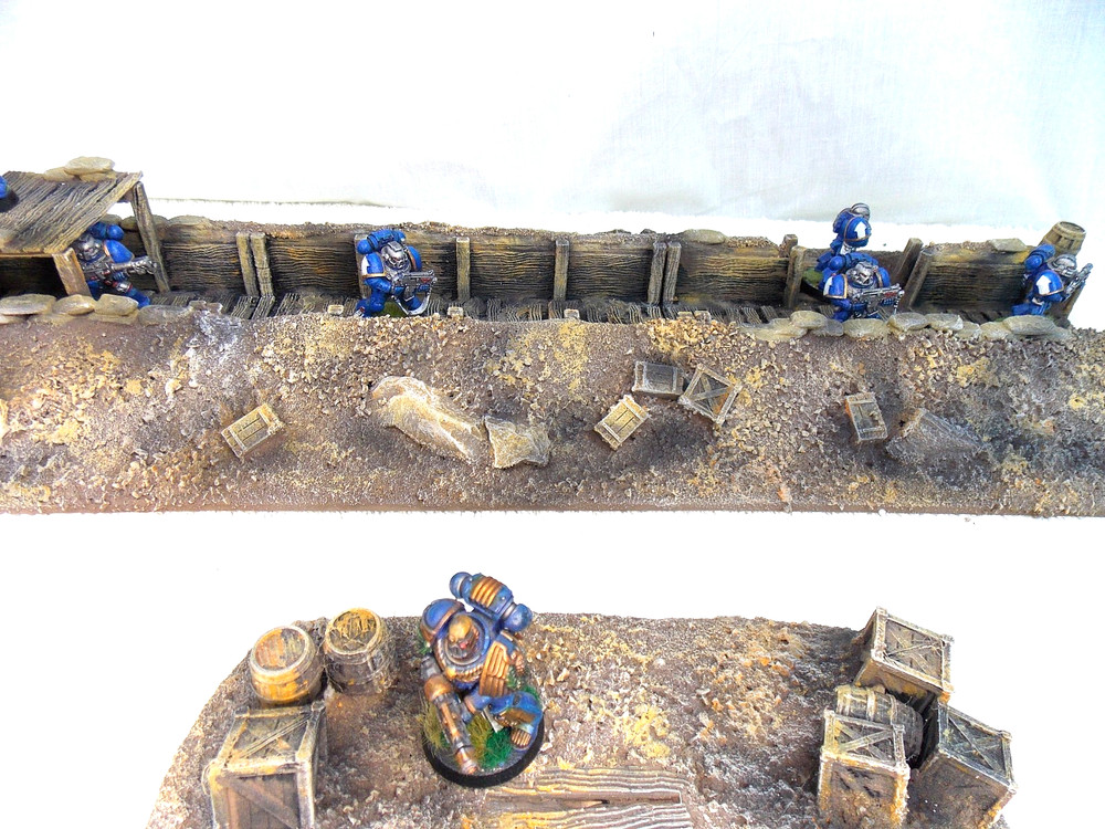 WARGAMING TERRAIN PAINTED TRENCH SYSTEM