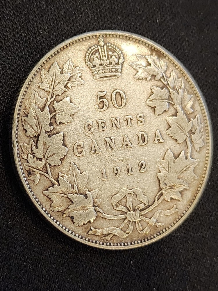 1912 Canada 50 Cents Silver Coin
