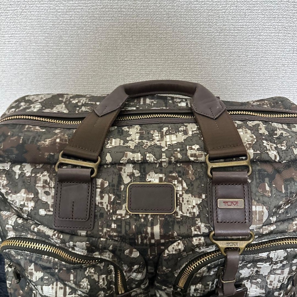 TUMI ALPHA BRAVO Tote Bag Camouflage Pattern Genuine Used