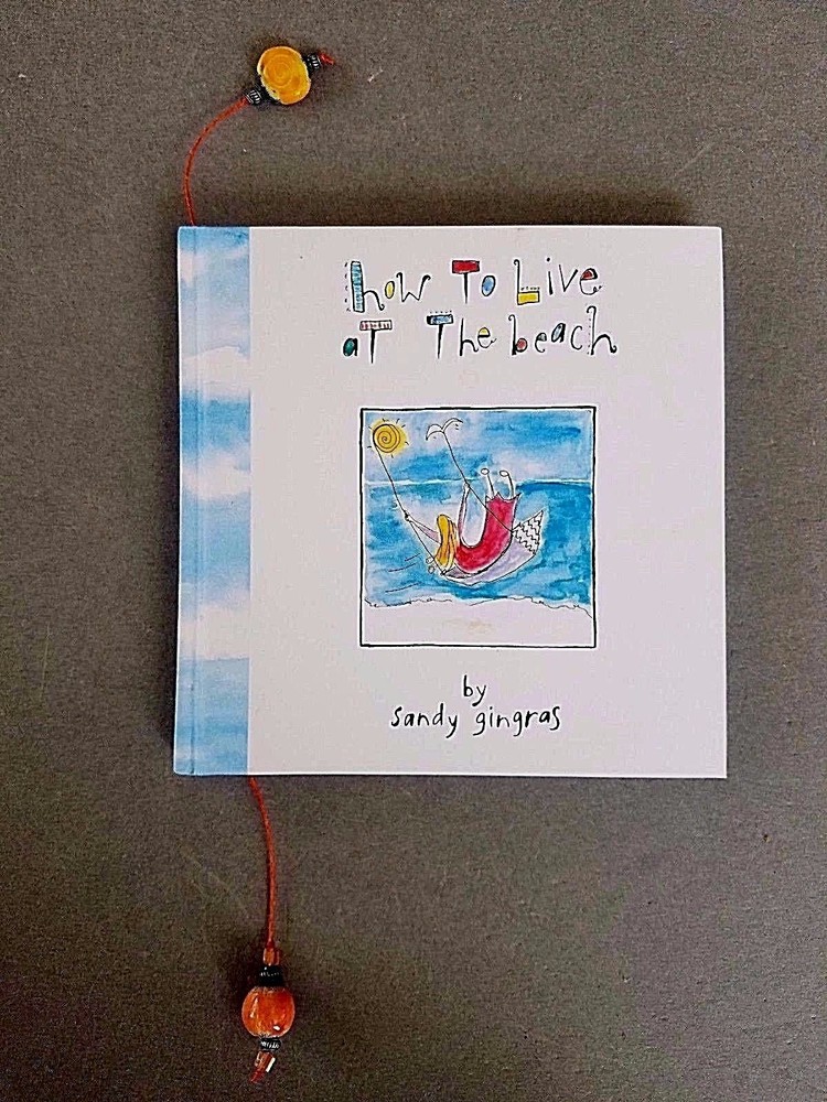 HANDMADE BEADED BOOKMARK ~ RED CERAMIC CHICKEN