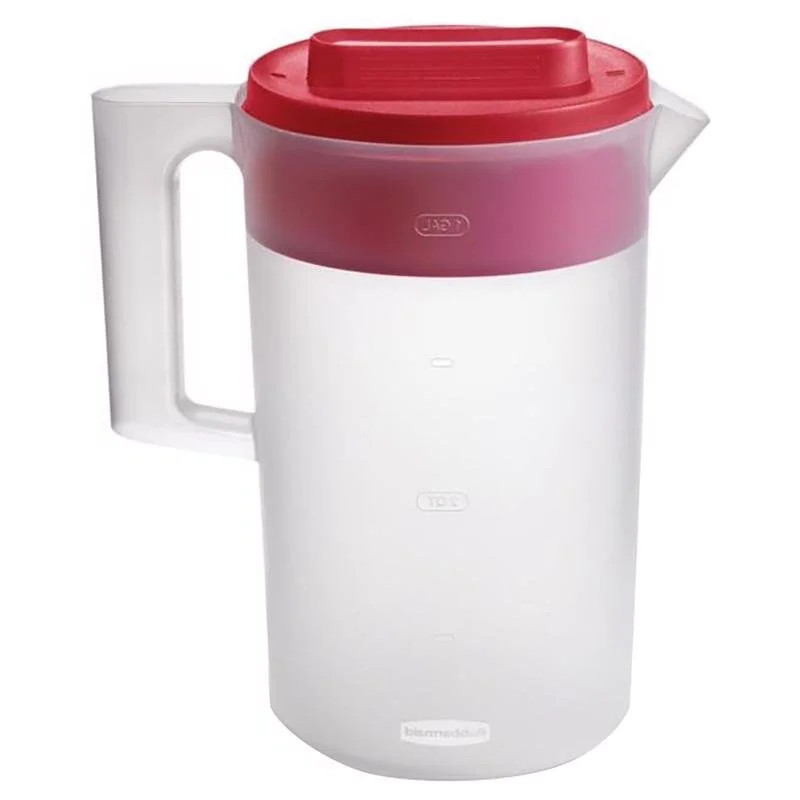 PLASTIC POURER PITCHER 1 Gallon Clear/Red
