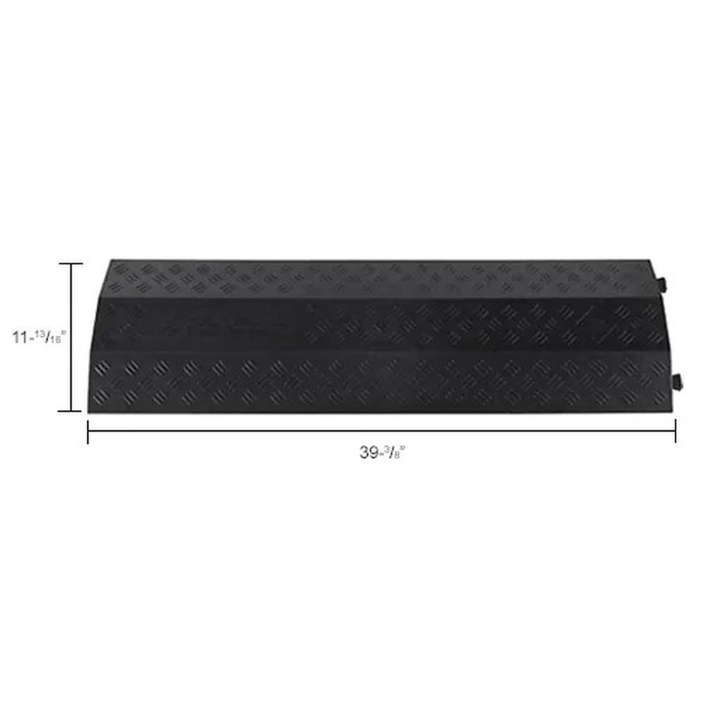 1-Channel Drop Over Cable Protector, 18,000 lbs. Capacity, Black
