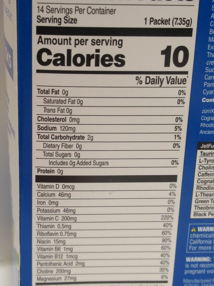 JetFuel On-The-Go Energy Performance Sticks (14) Blue Raspberry Zero Sugar