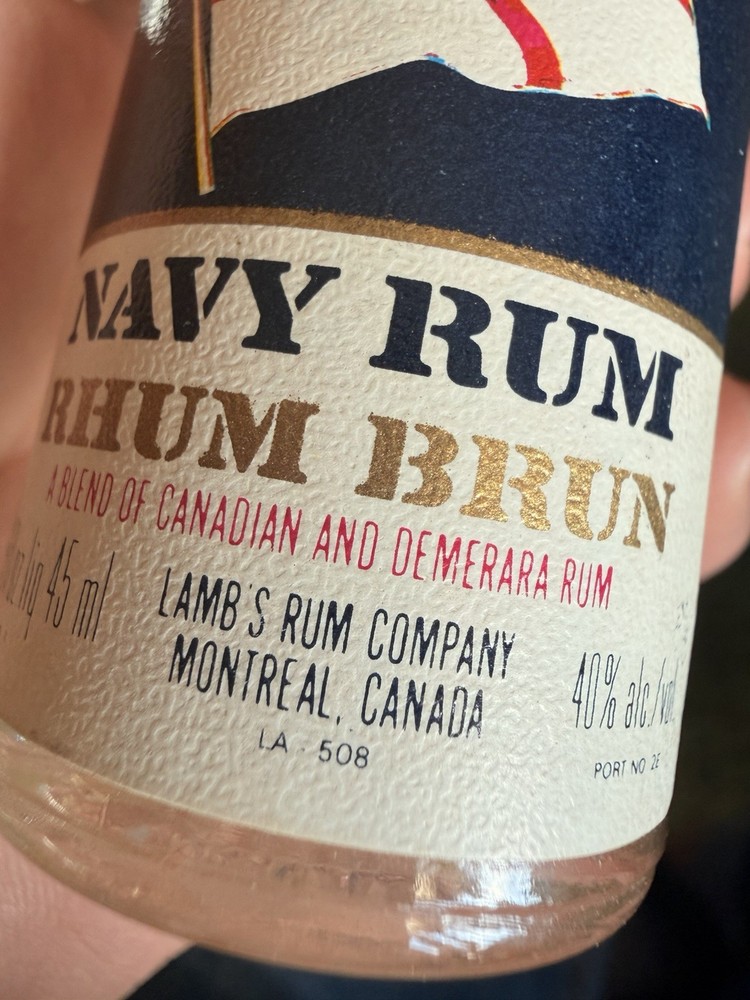 Vintage Lambs Navy Rum (45ml) Empty Bottle
