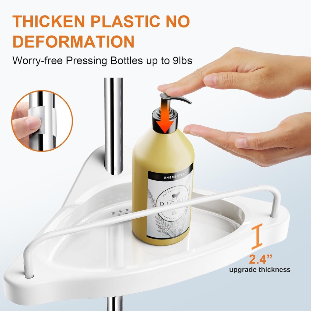 Rustproof 4-Tier Shampoo Organizer for Shower