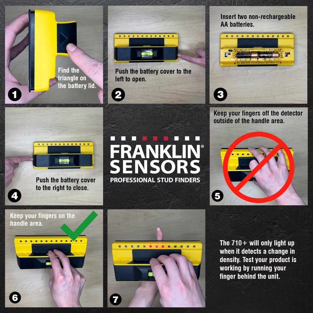 ProSensor 710+ Stud Finder: Precision 13-Sensor Wall Scanner with Bubble Level
